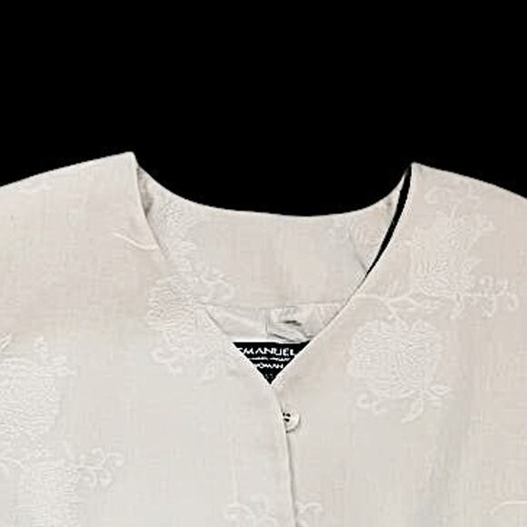 Emanuel Ungaro Cream Floral Blazer | Size 16 - Picture 4 of 7